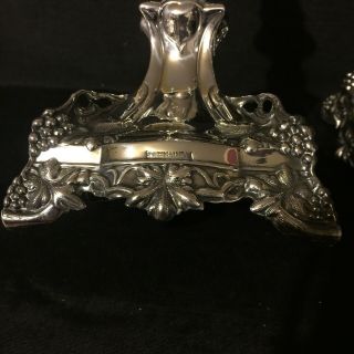 Schiffer & Co.  Warsaw,  Poland Silver Plated Candlesticks 1900 - 1940 3