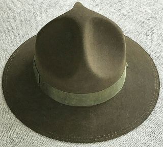 Vintage Boy Scouts Of America Bsa Scout Master Campaign Hat Rare 1968 W/ Receipt