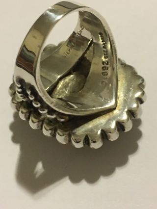 Rare Stephen Dweck Sterling Silver Carved Quartz Flower Ring 8