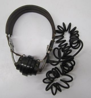 Vtg Air Force Military Aviation Headset Western Electric Anb - H - 1 Receiver Hb - 7