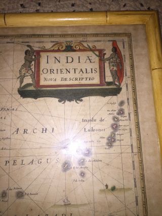 1639 Map of SE Asia,  India,  Australia by Johannes Janssonius Rare 2