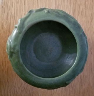 Bowl PETERS REED Art Pottery VINES PERECO Matte GREEN Arts & Crafts Mission Vtg 5