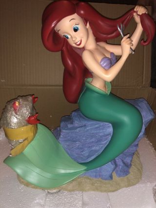 Disney Store The Little Mermaid Ariel And Sebastian Big Fig Nib Rare Retired