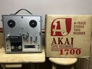 Vintage 1960’s Akai 1700 Reel To Reel Recorder With Box.