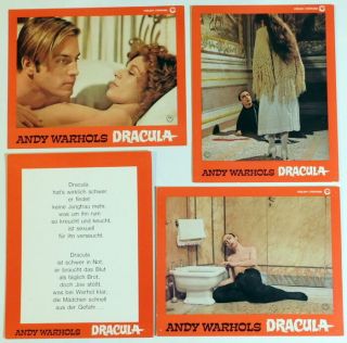 Andy Warhol`s BLOOD FOR DRACULA lobby cards 15 vintage stills 1974 3