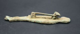Ancient Roman style bronze enamelled bird brooch 3