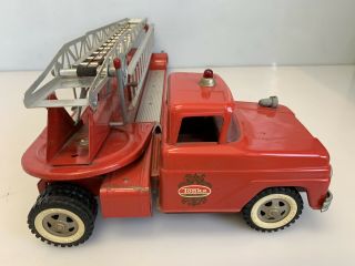 Vintage 50s/60s Tonka No.  5 Aerial Ladder T.  F.  D Fire Engine Truck Pressed Steel 7