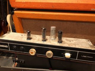 Vintage 1965 JMI Vox Domino Bass Piggyback Valve Amplifier Head & 1x12 Cabinet 11