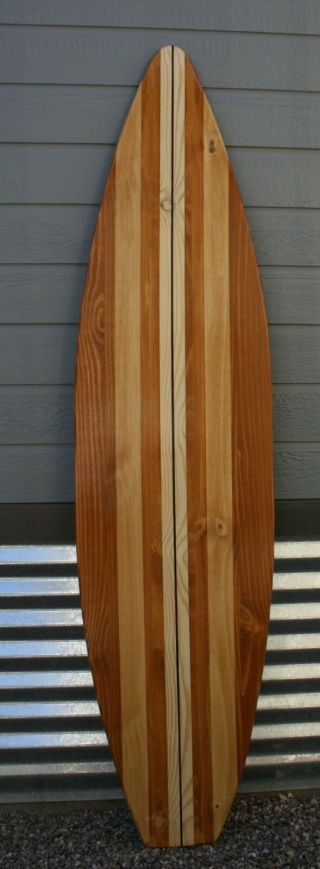 Surfboard Wall Art,  Stained,  Vintage Look,  5 1/2 Foot,  Surf Decor,  Beach Decor