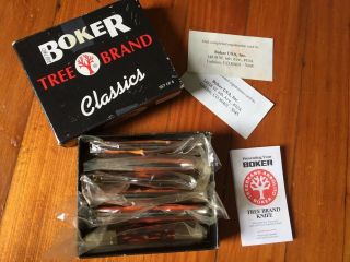 Boker Knife Tree Brand Classics Box Of 6 Set Vintage Nib Rare
