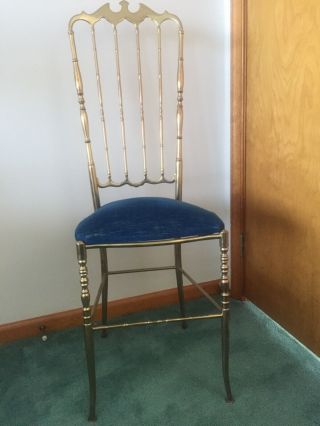 Vintage Chiavari Chair Brass Hollywood Regency