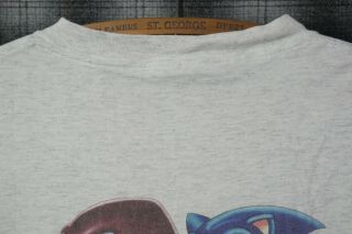 Sega Channel Vintage T Shirt Sonic Knuckles XL Single Stitch Play TV Oneita RARE 7