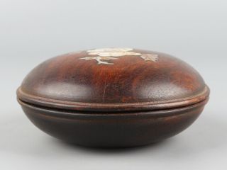 Chinese Exquisite Handmade Inlay shell flower Wood box 4