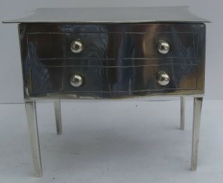 ANTIQUE ENGLISH SILVER JEWELLERY CHEST c.  1912 2