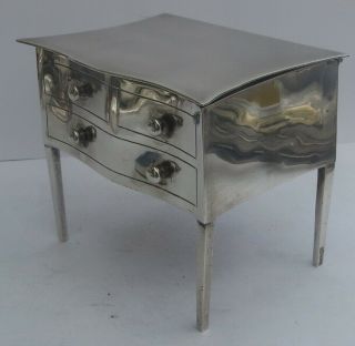 ANTIQUE ENGLISH SILVER JEWELLERY CHEST c.  1912 4