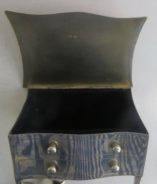 ANTIQUE ENGLISH SILVER JEWELLERY CHEST c.  1912 6