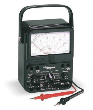 Simpson Electric 260 - 8 Analog Multimeter,  1000v,  10a,  20m Ohms