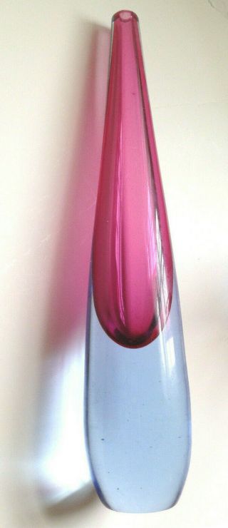 Vintage Murano Art Glass Vases MCM - label Salviati & Co. 3