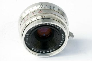 and Rare Leica Leitz Summaron 35mm F/2.  8 Lens LTM L39 Mount 5