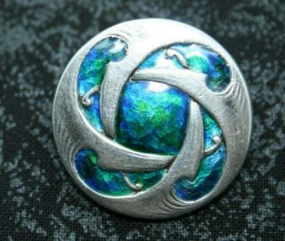 Liberty & Co.  Enamel & Silver Brooch Art 