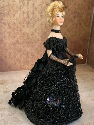 Artisan Miniature Dollhouse Vintage Stacy Hofman Doll Victorian Porcelain LACE 4