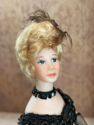 Artisan Miniature Dollhouse Vintage Stacy Hofman Doll Victorian Porcelain LACE 5