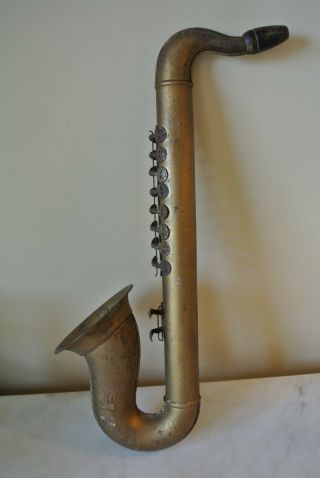Antique Czech Slovakia Haro Toy Tin Saxophone 18 " X 6 "