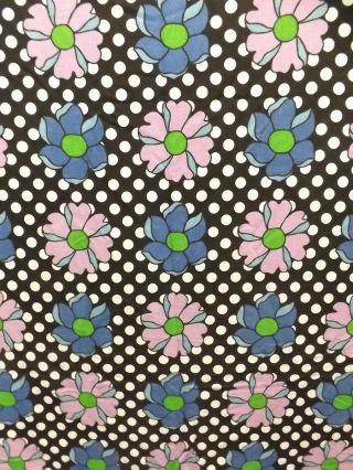 Cool Vtg 60s Fieldcrest Bold Floral Dot Pom Fringed Cotton Woven Bedspread Full