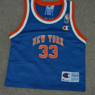 Vtg Patrick Ewing York Knicks Champion Toddler Basetball Jersey 3t