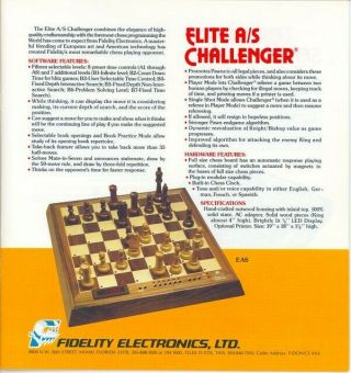 VINTAGE Fidelity Chess Challenger A/S Elite - Glasgow engine & fully restored 12