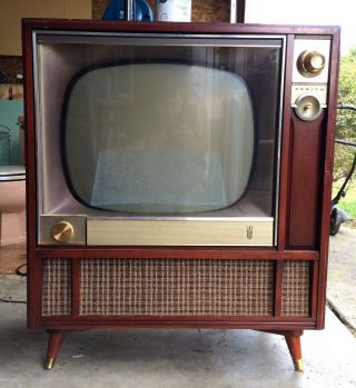Vintage Zenith Tv Television Black & White Retro Atomic Mid Century