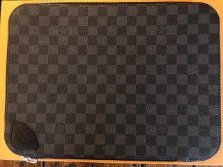 Louis Vuitton Damier Graphite Laptop Case Extremely Rare A Must N41645