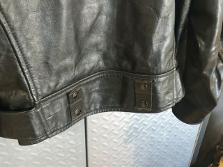 Vintage Mens VANSON Leather POLICE MOTORCYCLE JACKET Coat Size 44 10