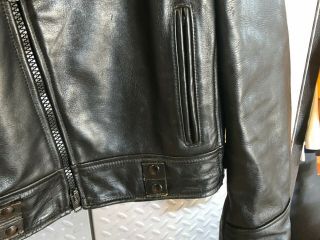 Vintage Mens VANSON Leather POLICE MOTORCYCLE JACKET Coat Size 44 7
