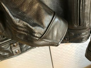 Vintage Mens VANSON Leather POLICE MOTORCYCLE JACKET Coat Size 44 8