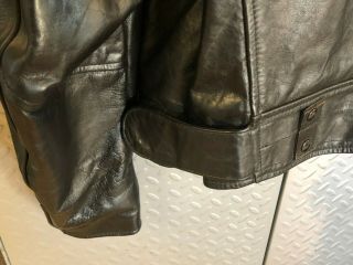 Vintage Mens VANSON Leather POLICE MOTORCYCLE JACKET Coat Size 44 9