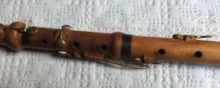 VINTAGE Bleszner (Pest) boxwood flute,  early 19th century 3