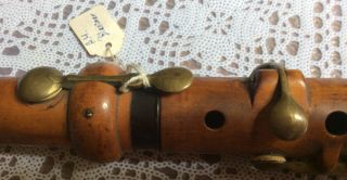 VINTAGE Bleszner (Pest) boxwood flute,  early 19th century 5