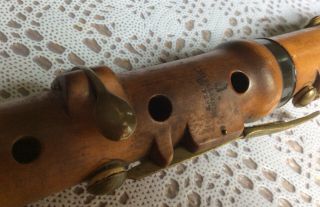 VINTAGE Bleszner (Pest) boxwood flute,  early 19th century 6