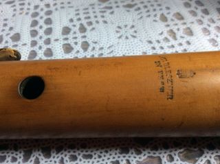 VINTAGE Bleszner (Pest) boxwood flute,  early 19th century 7