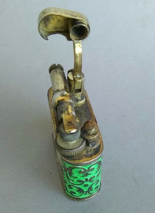 Vintage Austrian Sterling Silver Enamel Lift Arm Lighter 4