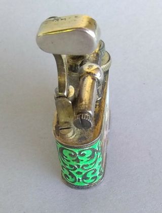 Vintage Austrian Sterling Silver Enamel Lift Arm Lighter 6