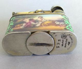 Vintage Austrian Sterling Silver Enamel Lift Arm Lighter 7