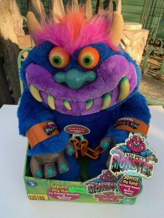 My Pet Monster Stuffed Toy In Package Vintage And Nib W/handcuffs 2001