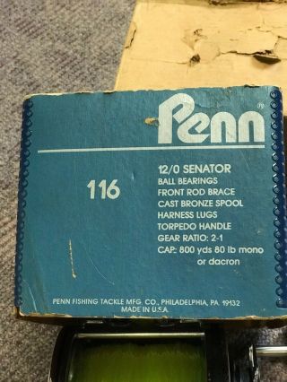 Vintage Penn Senator 12/0 4