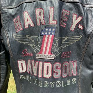 Harley Davidson Men’s Unisex Rare Vintage Style Leather Jacket Motorcycle Biker