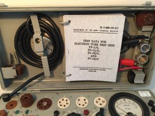 Vtg Re - calibrated TV - 7D/U Tube Tester with Manuals by Ecco Electronic Components 8