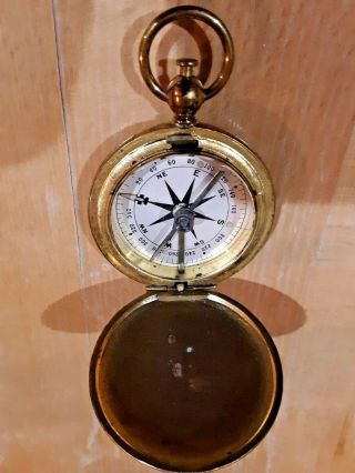 Vintage Ww2 United States Military Pocket Watch Field Compass