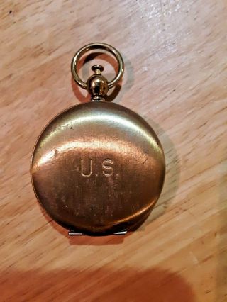 Vintage WW2 United States Military Pocket Watch Field Compass 3