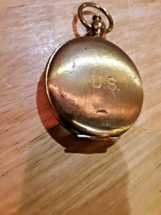 Vintage WW2 United States Military Pocket Watch Field Compass 4